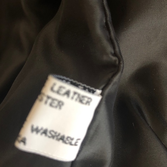 Black Leather Motorcycle Jacket - Picture 7 of 8